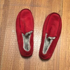 UGG Men Red Suede Loafers
